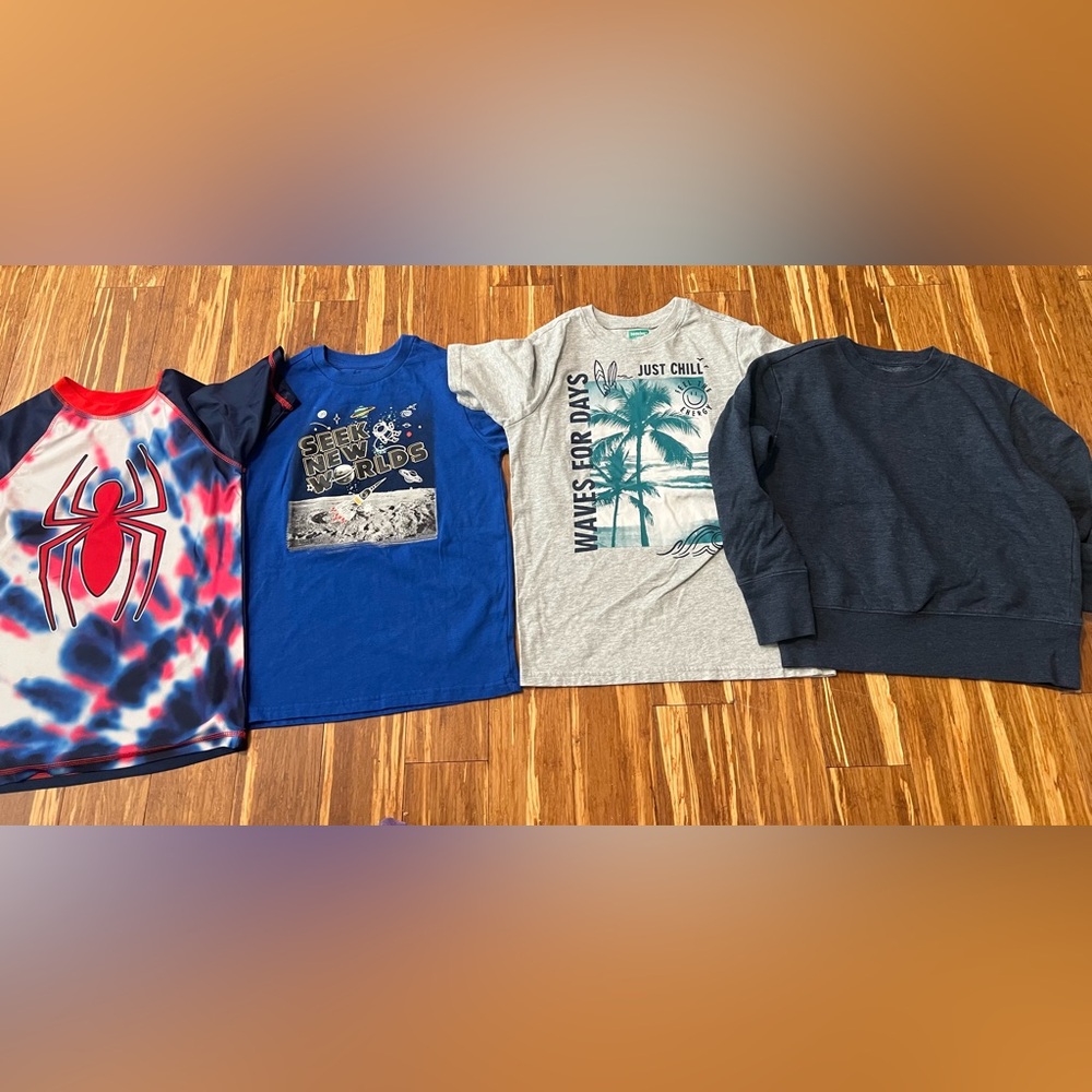 Spider Graphic Kids Shirt - Red and Blue